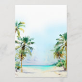 Tropisch strand Destination Wedding Menu (Achterkant)