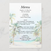 Tropisch strand Destination Wedding Menu (Voorkant)