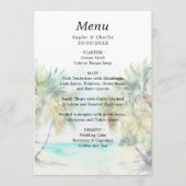 Tropisch strand Destination Wedding Menu (Voorkant)