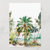 Tropisch strand Destination Wedding Menu (Achterkant)