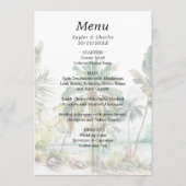Tropisch strand Destination Wedding Menu (Voorkant)