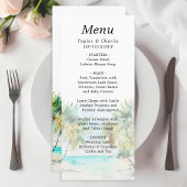 Tropisch strand Destination Wedding Menu