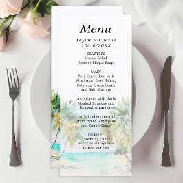 Tropisch strand Destination Wedding Menu