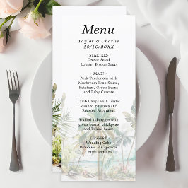 Tropisch strand Destination Wedding Menu