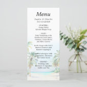 Tropisch strand Destination Wedding Menu (Staand voorkant)