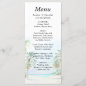 Tropisch strand Destination Wedding Menu (Voorkant)