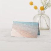 Tropisch strand Destination Wedding Plaatskaartje (Achterkant)