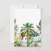 Tropisch strand Destination Wedding RSVP Kaartje (Achterkant)