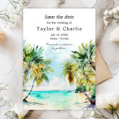 Tropisch strand Destination Wedding Save The Date