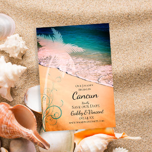 Tropisch strand Destination Wedding Save The Date