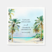 Tropisch strand Destination Wedding Servet (Voorkant)