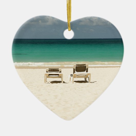 Tropisch strand Dominicaanse Republiek Keramisch Ornament (Voorkant)