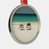 Tropisch strand Dominicaanse Republiek Metalen Ornament (Rechts)