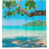 Tropisch strand douchegordijn (Voorkant)