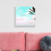 Tropisch strand, dromen, Uitzicht in de oceaan, pa Canvas Afdruk (Insitu (Woonkamer))