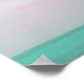 Tropisch strand, dromen, Uitzicht in de oceaan, wo Poster (Hoek)