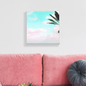 Tropisch strand, dromenzee-Uitzicht, palm Canvas Afdruk (Insitu (Woonkamer))