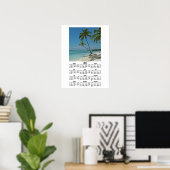 Tropisch strand eiland 2012 kalender poster afdruk (Thuiskantoor)