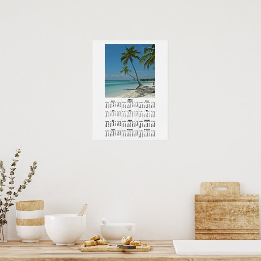 Tropisch strand eiland 2012 kalender poster afdruk (Keuken)