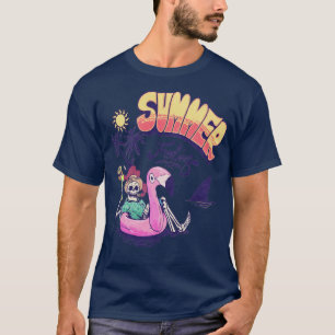 Tropisch strand eiland skelet zomer gevoel t-shirt