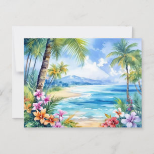 Tropisch strand eiland uitje briefkaart