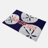 Tropisch strand en dollars marine coral Familienaa Deurmat (Schuin)