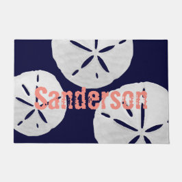 Tropisch strand en dollars marine coral Familienaa Deurmat