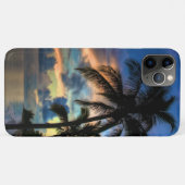Tropisch strand en palmbomen Case-Mate iPhone case (Achterkant (horizontaal))