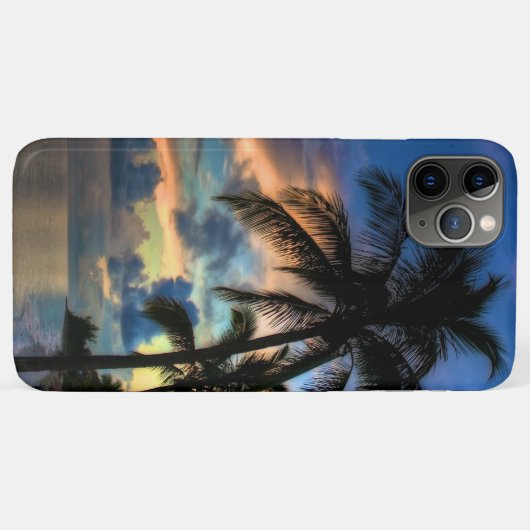 Tropisch strand en palmbomen Case-Mate iPhone case (Achterkant (horizontaal))