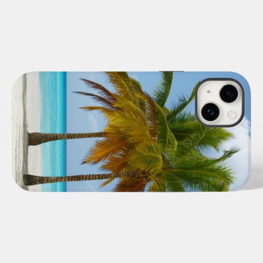 Tropisch strand en palmbomen Case-Mate iPhone case (Achterkant (horizontaal))