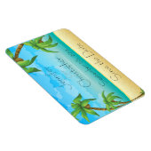 Tropisch strand en palmbomen sparen de datum magneet (Rechterzijde)