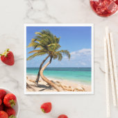 Tropisch strand en palmboom servet (Insitu)