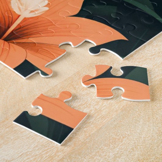 tropisch strand en zeilboten Retro Legpuzzel (Zijkant)