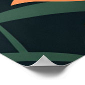 tropisch strand en zeilboten Retro Poster (Hoek)