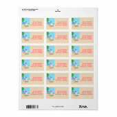 Tropisch strand etiket (Full Sheet)