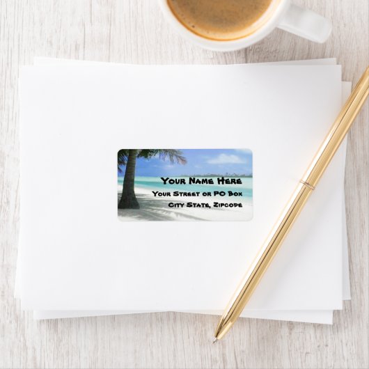 Tropisch strand etiket (Insitu)