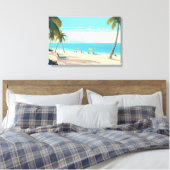 Tropisch strand Exotische Bestemming Vakantie Canvas Afdruk (Insitu (Slaapkamer))