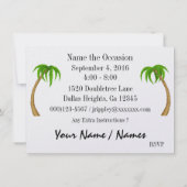 Tropisch, Strand, Feest Kaart (Achterkant)