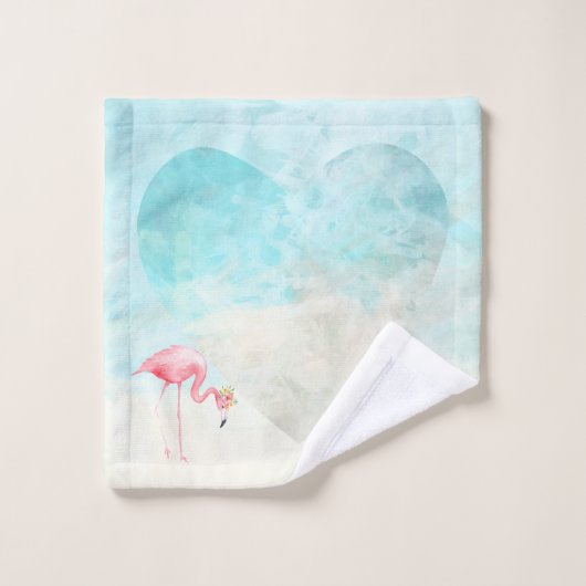 Tropisch strand Flamingo Bath Wash Cloth Washandje (Wasdoekje)