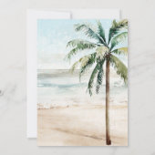 tropisch strand flamingo zomer verjaardagsfeest kaart (Achterkant)