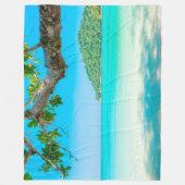 Tropisch strand fleece deken (Voorkant)