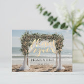 Tropisch strand Floral Arbor Dank u kaart (Staand voorkant)