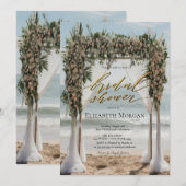 Tropisch strand Floral Arbor Kaart (Voorkant / Achterkant)