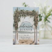 Tropisch strand Floral Arbor repetitie diner Kaart (Staand voorkant)