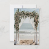 Tropisch strand Floral Arbor repetitie diner Kaart (Achterkant)