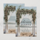 Tropisch strand Floral Arbor repetitie diner Kaart (Voorkant / Achterkant)