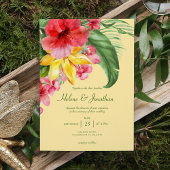 Tropisch strand Floral kleurrijke bestemming bruil Kaart