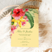 Tropisch strand Floral kleurrijke bestemming bruil Kaart