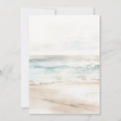 tropisch strand florals gelofte verlenging uitnodi kaart (Achterkant)