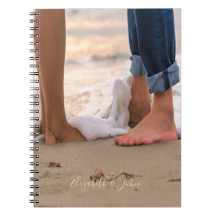 Tropisch strand, Foots, Waves - Gepersonaliseerd Notitieboek